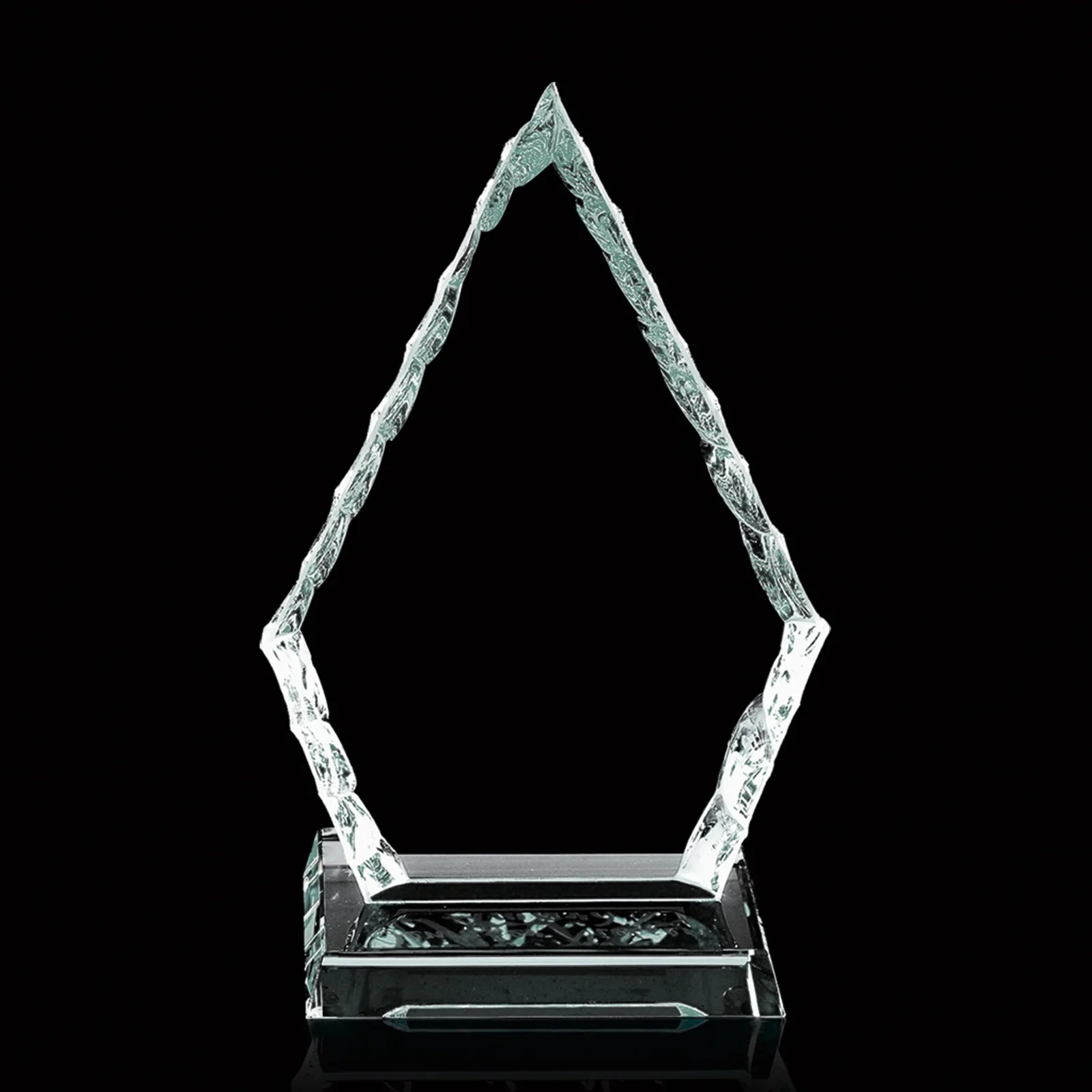 Custom Starfire Crystal Award With Hand-Chipped, Polished Edges, awards for team milestone celebrations
