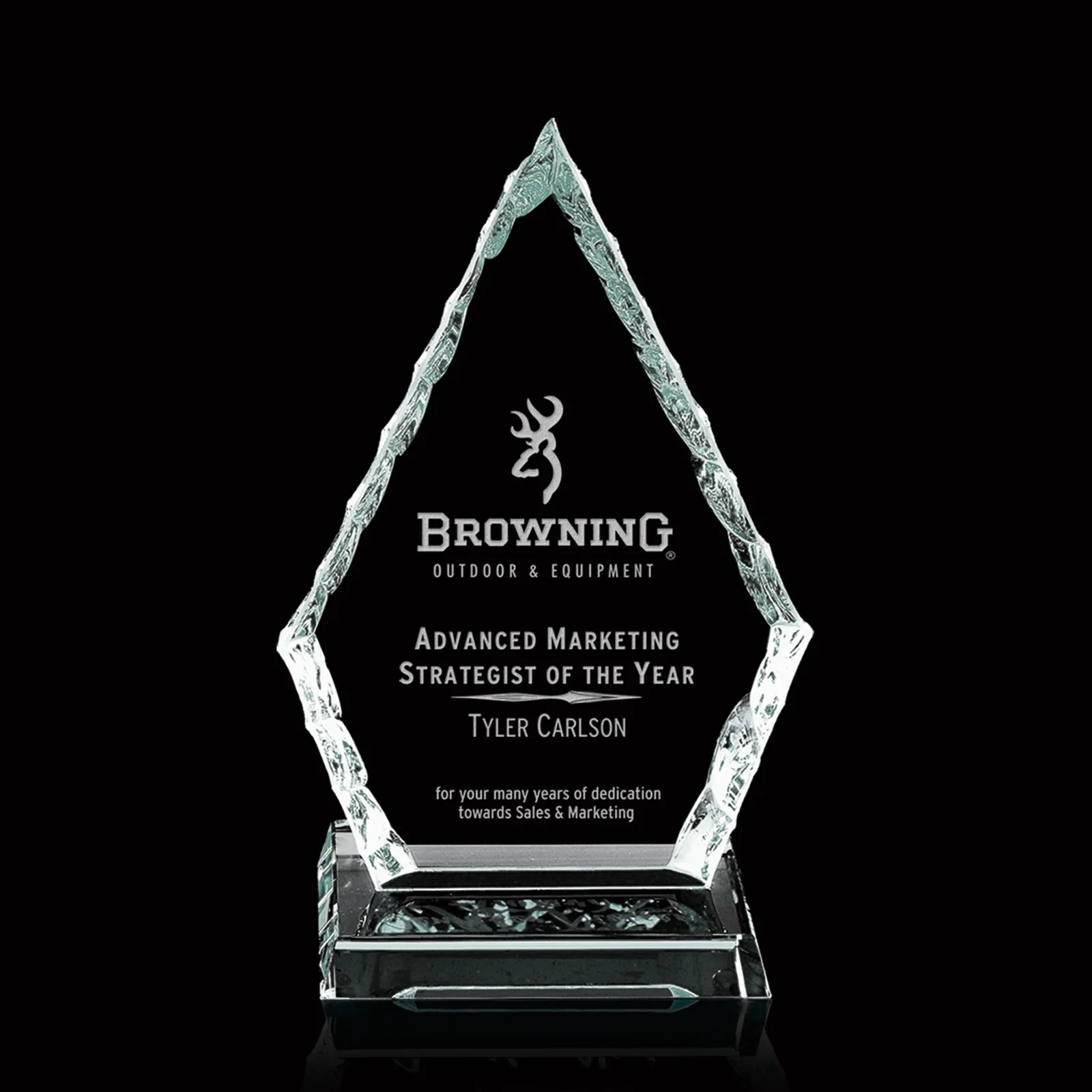 Custom Starfire Crystal Award With Hand-Chipped, Polished Edges, awards for corporate award ceremonies