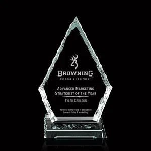 Starfire Crystal Award With Hand-Chipped, Polished Edges