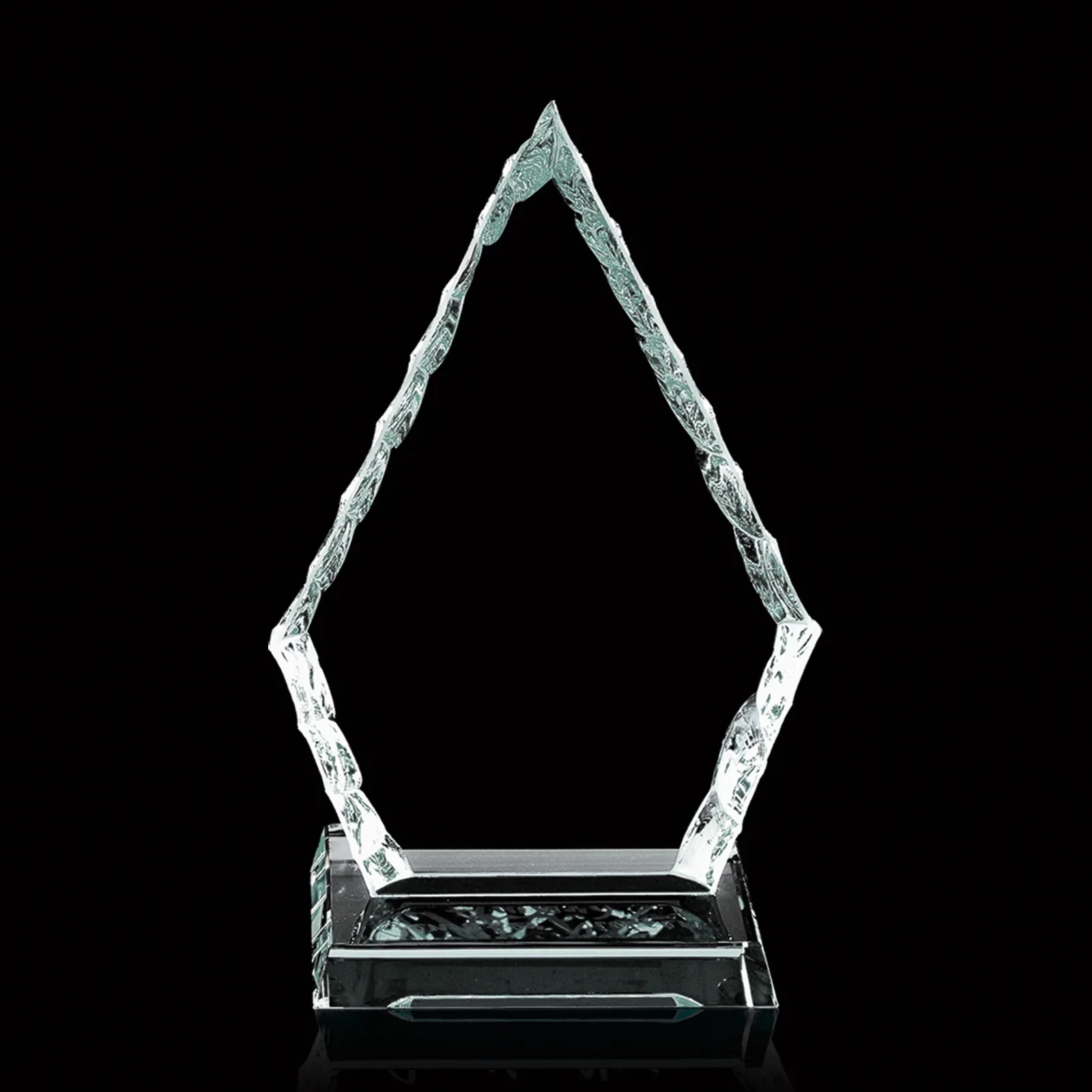 Custom Starfire Crystal Award With Hand-Chipped, Polished Edges, awards for retirement presentations