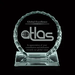Jade Glass Iceberg Circle Award In 3/8 Or 3/4 Inch Thickness