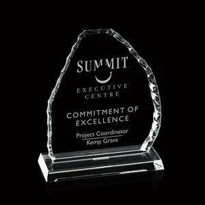 Starfire Crystal Iceberg Mountain Award, a Single Flat Pane