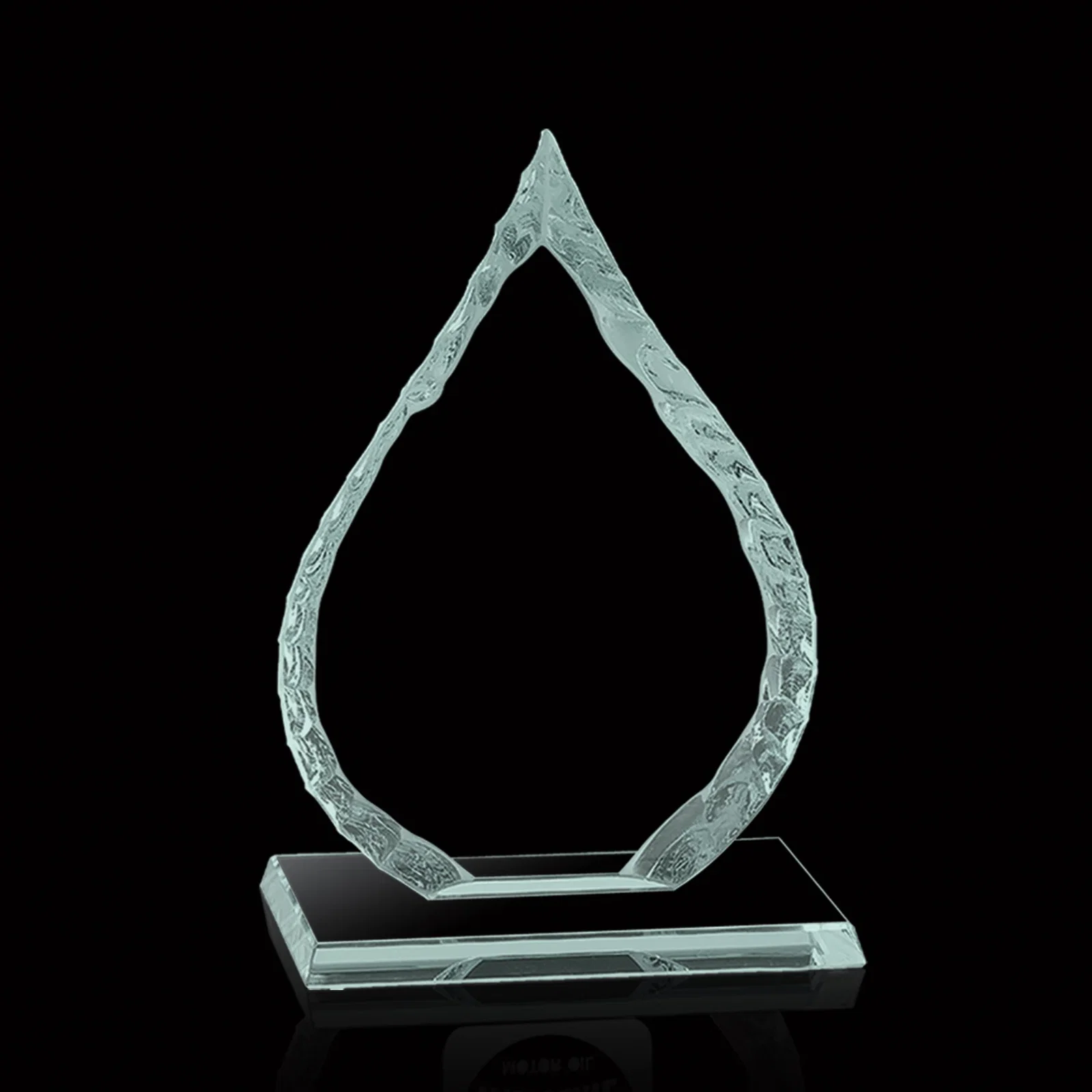 Custom Jade Glass Iceberg Oil Drop Award for sales achievement awards