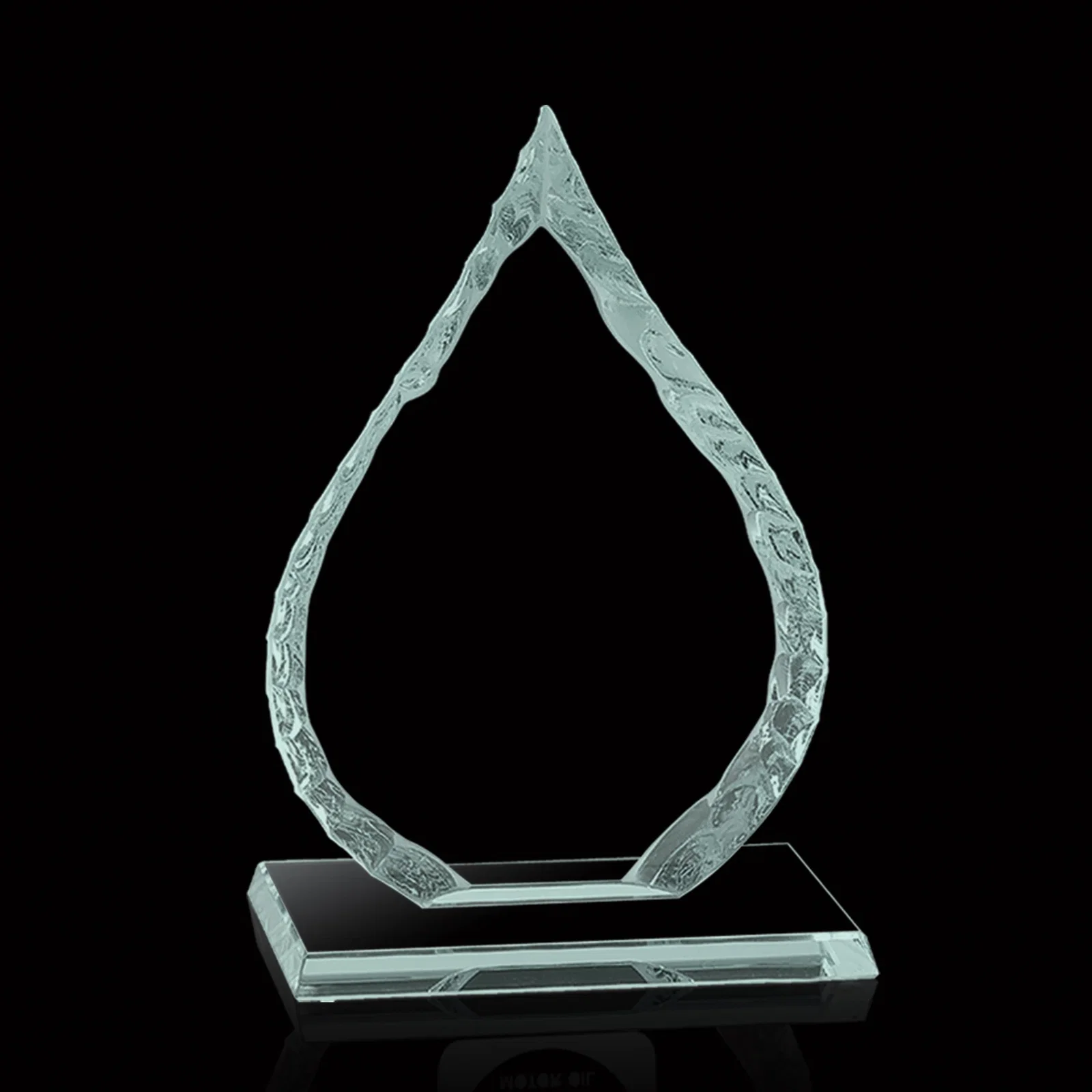 Custom Jade Glass Iceberg Oil Drop Award for retirement presentations