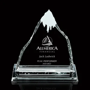 Starfire Crystal Iceberg Summit Award With an Optional Snow Cap
