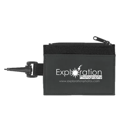 ID holder measuring four and a half inches wide