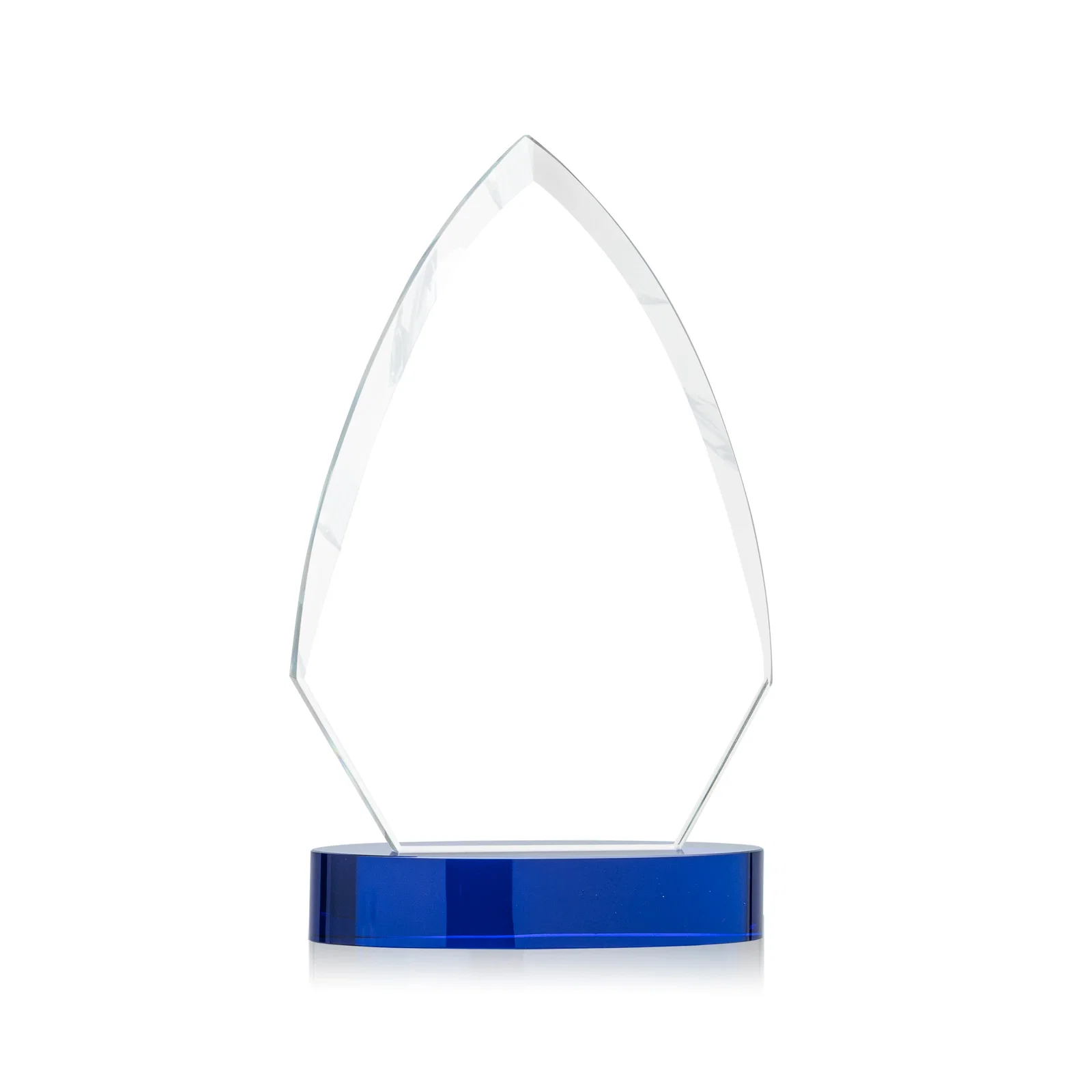 Personalized Starfire Crystal Arrowhead Award with Top-Meeting Side Bevels for volunteer appreciation