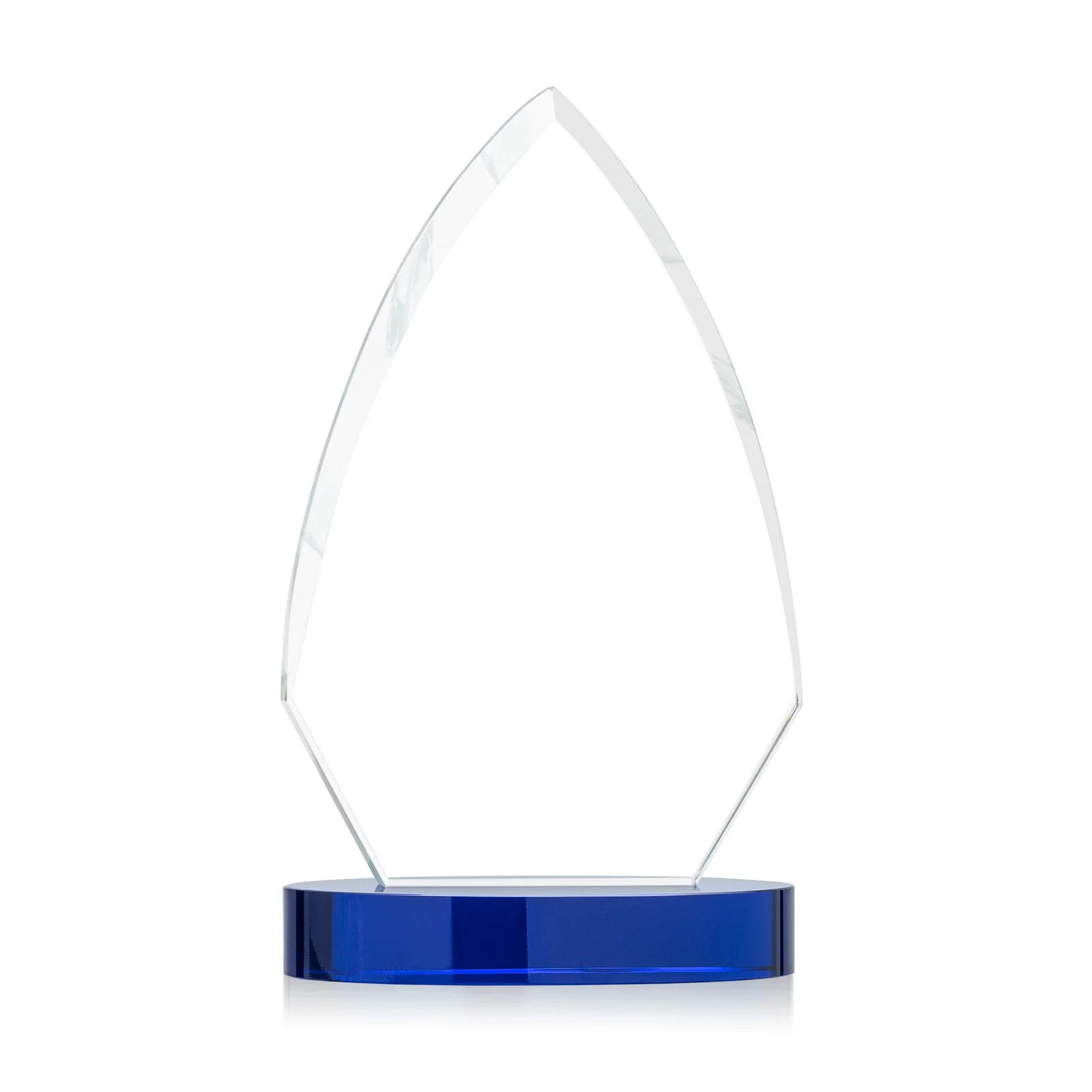 Personalized Starfire Crystal Arrowhead Award with Top-Meeting Side Bevels for dealer and partner awards