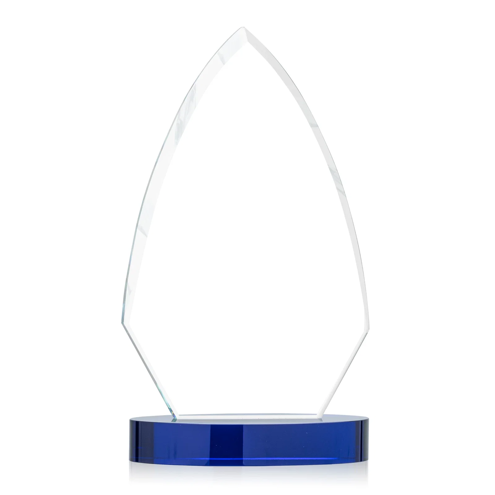 Personalized Starfire Crystal Arrowhead Award with Top-Meeting Side Bevels for company anniversary events