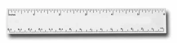 Ideal Dual-Scale Pocket Ruler. Plastic pocket ruler with inch and centimeter scales for back-to-school kits, view 2