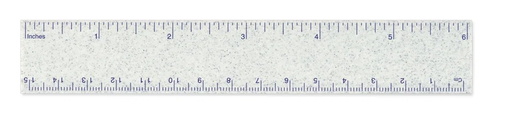 Ideal Dual-Scale Pocket Ruler. Plastic pocket ruler with inch and centimeter scales for back-to-school kits, view 3