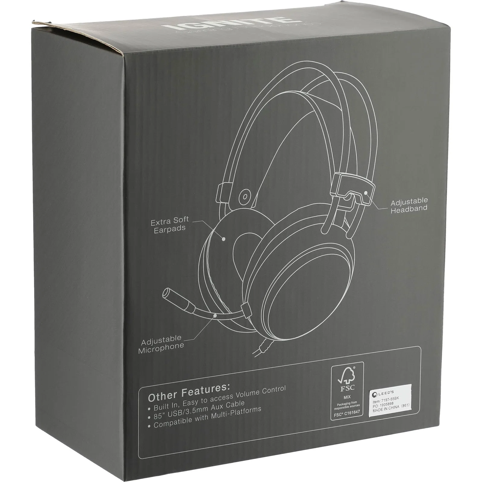 Custom Ignite Gaming Headphones with Detachable Cable — view 11