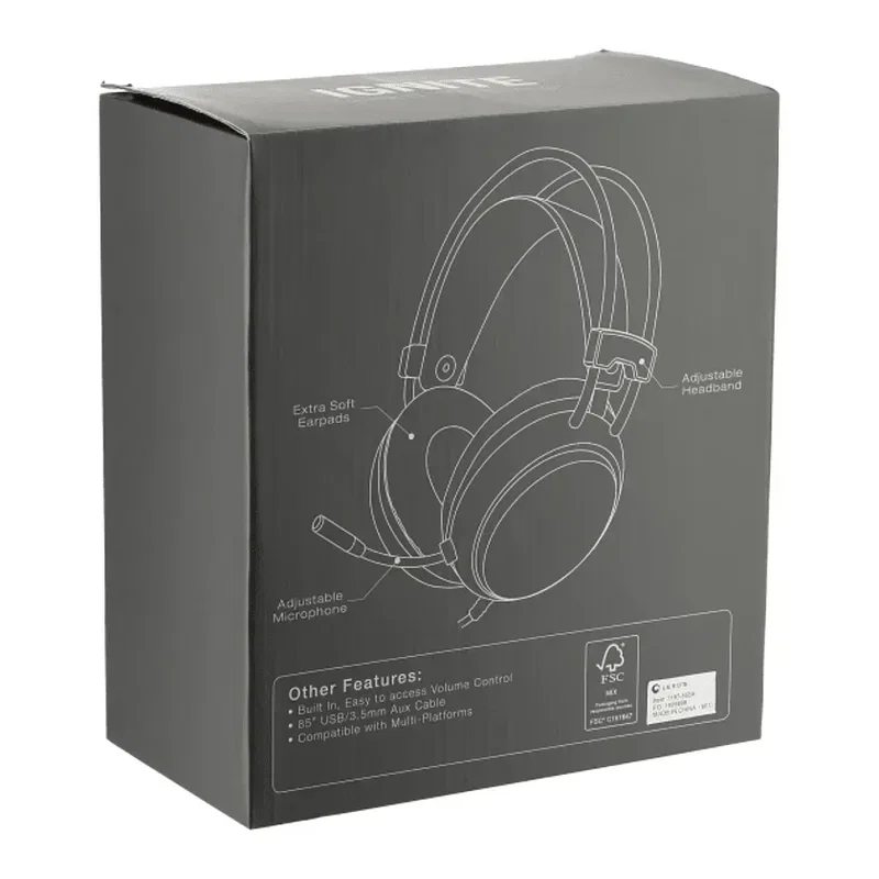 Custom Ignite Gaming Headphones with Detachable Cable — view 2