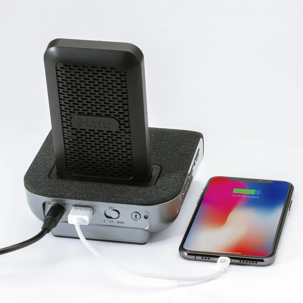 iHome iBTW20 Dual-Charging Alarm Clock and Wireless Speaker — view 4