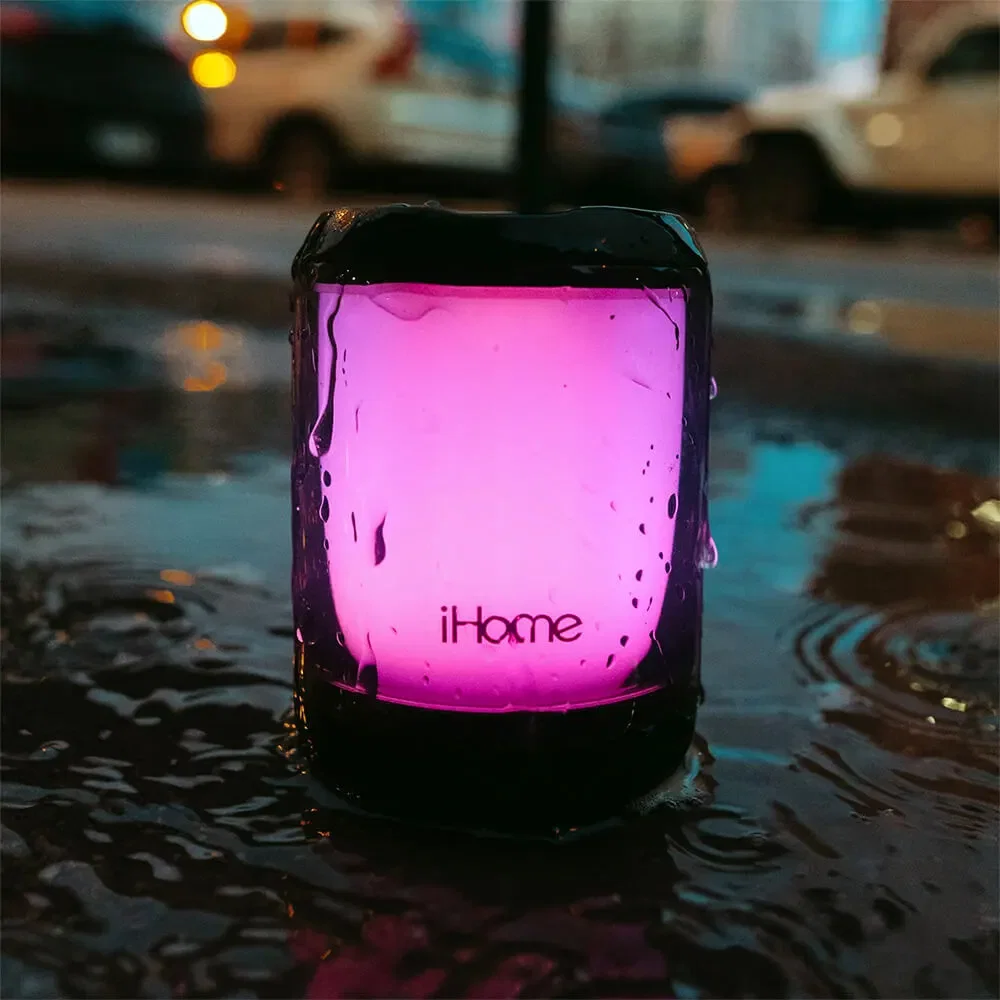 iHome PlayGlow Mini Waterproof Bluetooth Speaker with Color Changing Lights — view 12