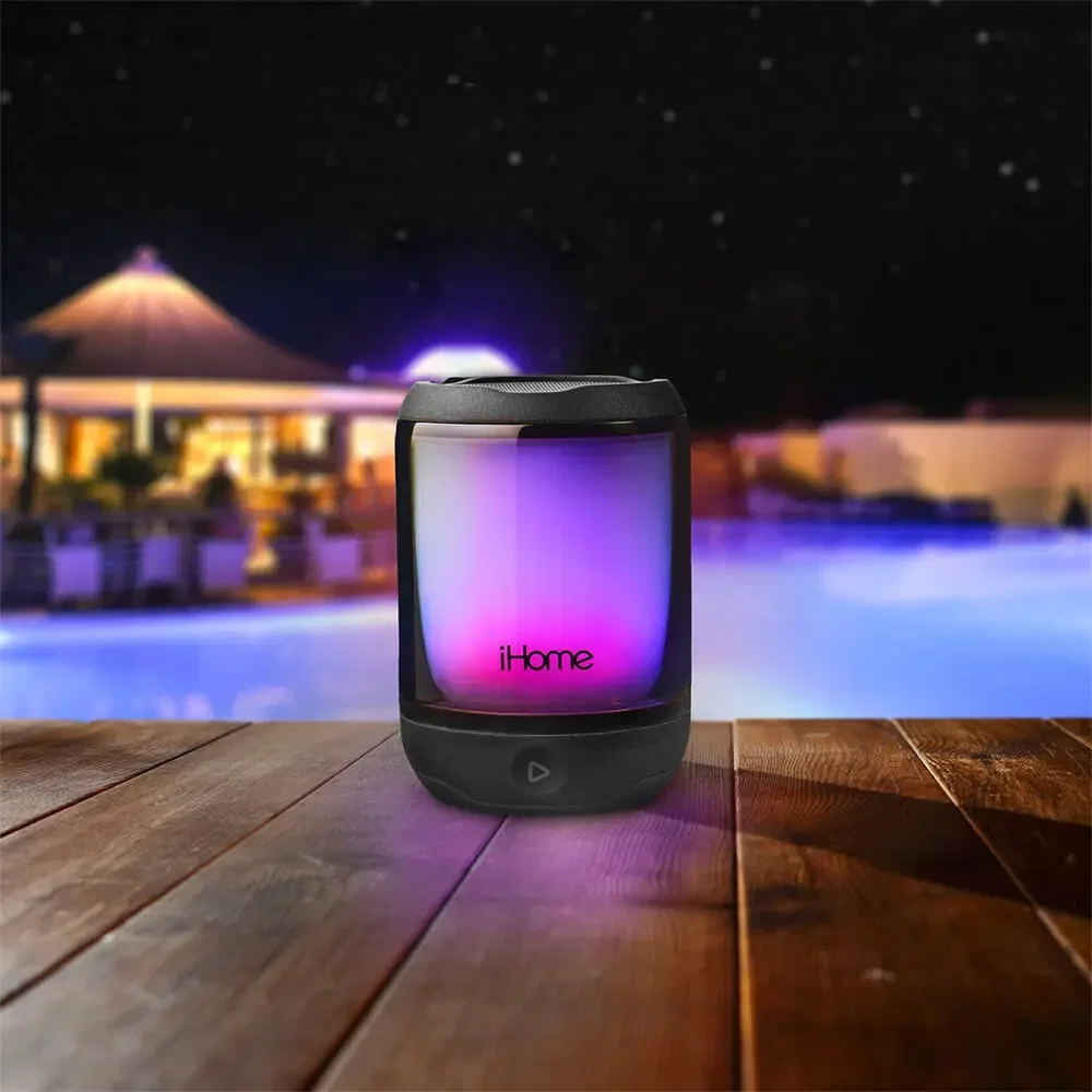 iHome PlayGlow Mini Waterproof Bluetooth Speaker with Color Changing Lights — view 8