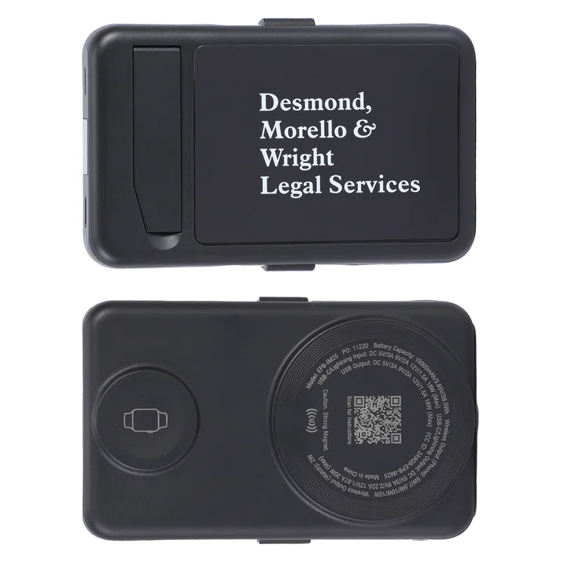 Back view of the branded Imperial 10000mAh Power Bank