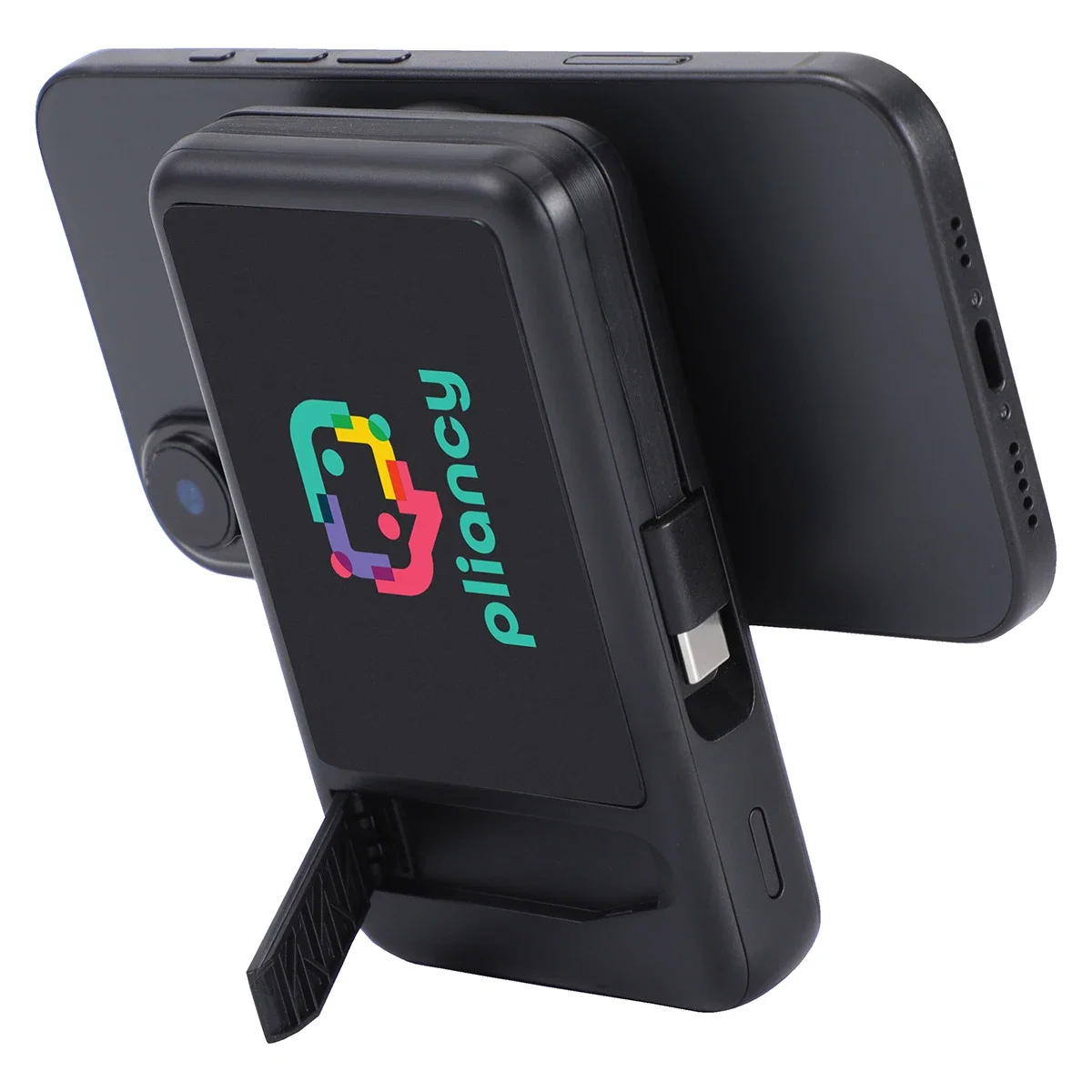 Side profile of the Imperial Power Bank showing the built-in stand