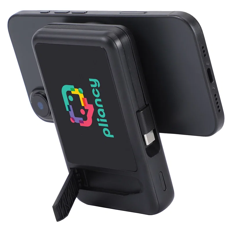 Side profile of the Imperial Power Bank showing the built-in stand