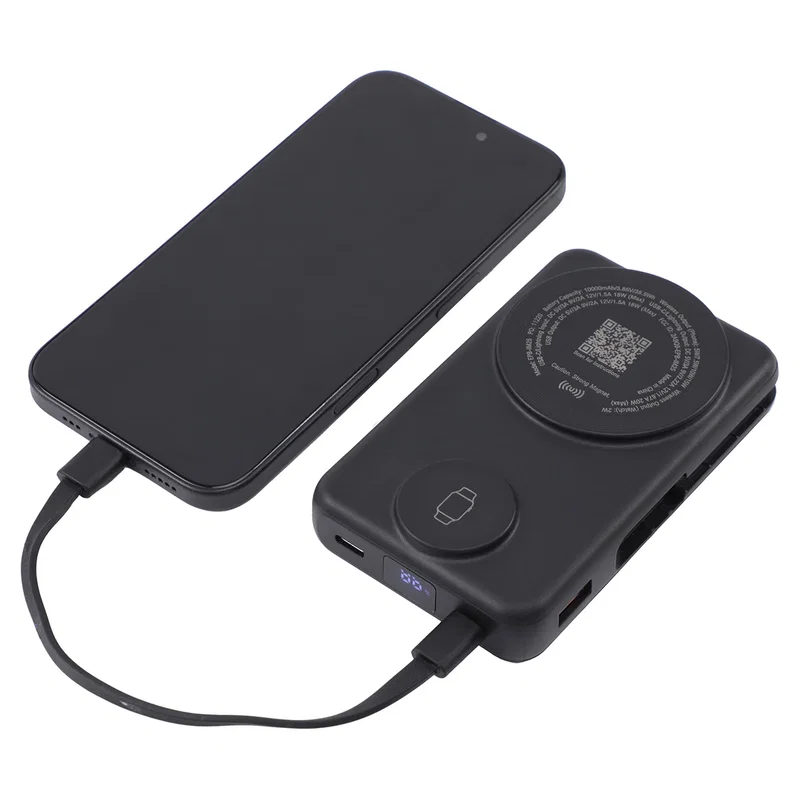 Close-up of the Imperial Power Bank's cable port and connector