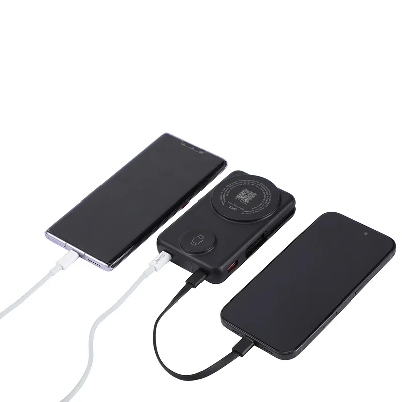 Imperial Power Bank in use, charging a tablet with the included cable