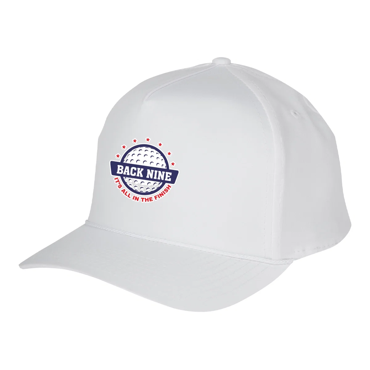 Interior sweatband revealed with the cap flipped over