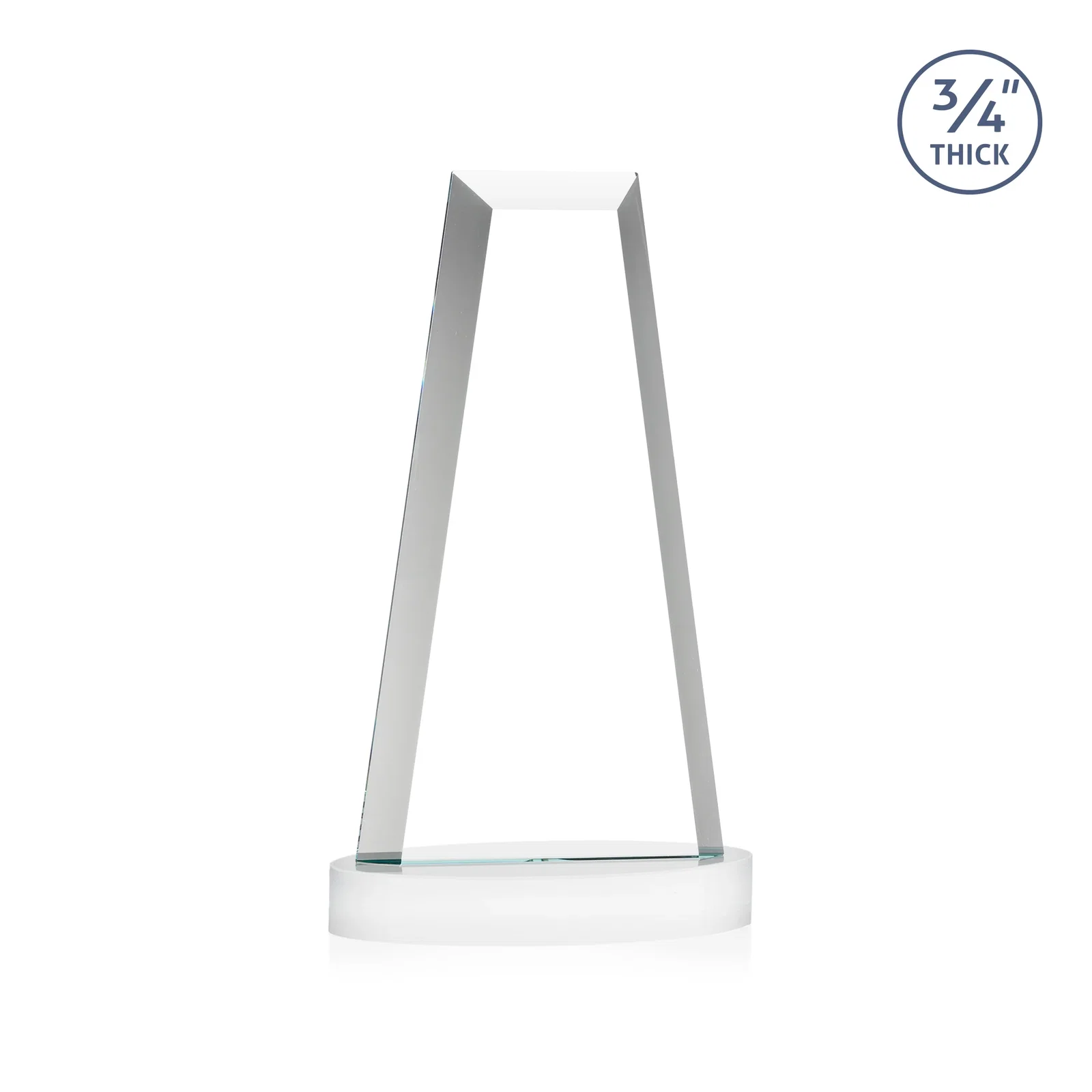 Personalized Starfire Crystal Tower Award on Alberton Base, with your logo for service anniversary gifts