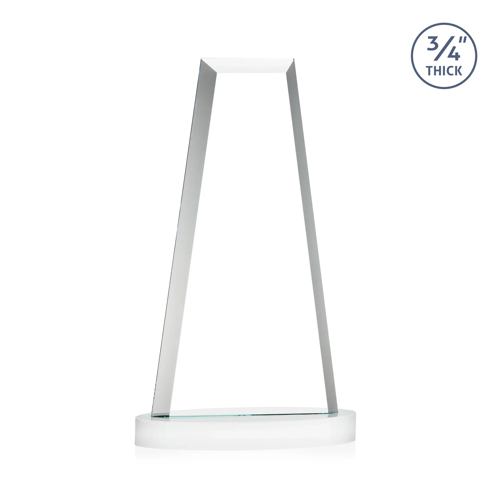 Personalized Starfire Crystal Tower Award on Alberton Base, with your logo for sales achievement awards