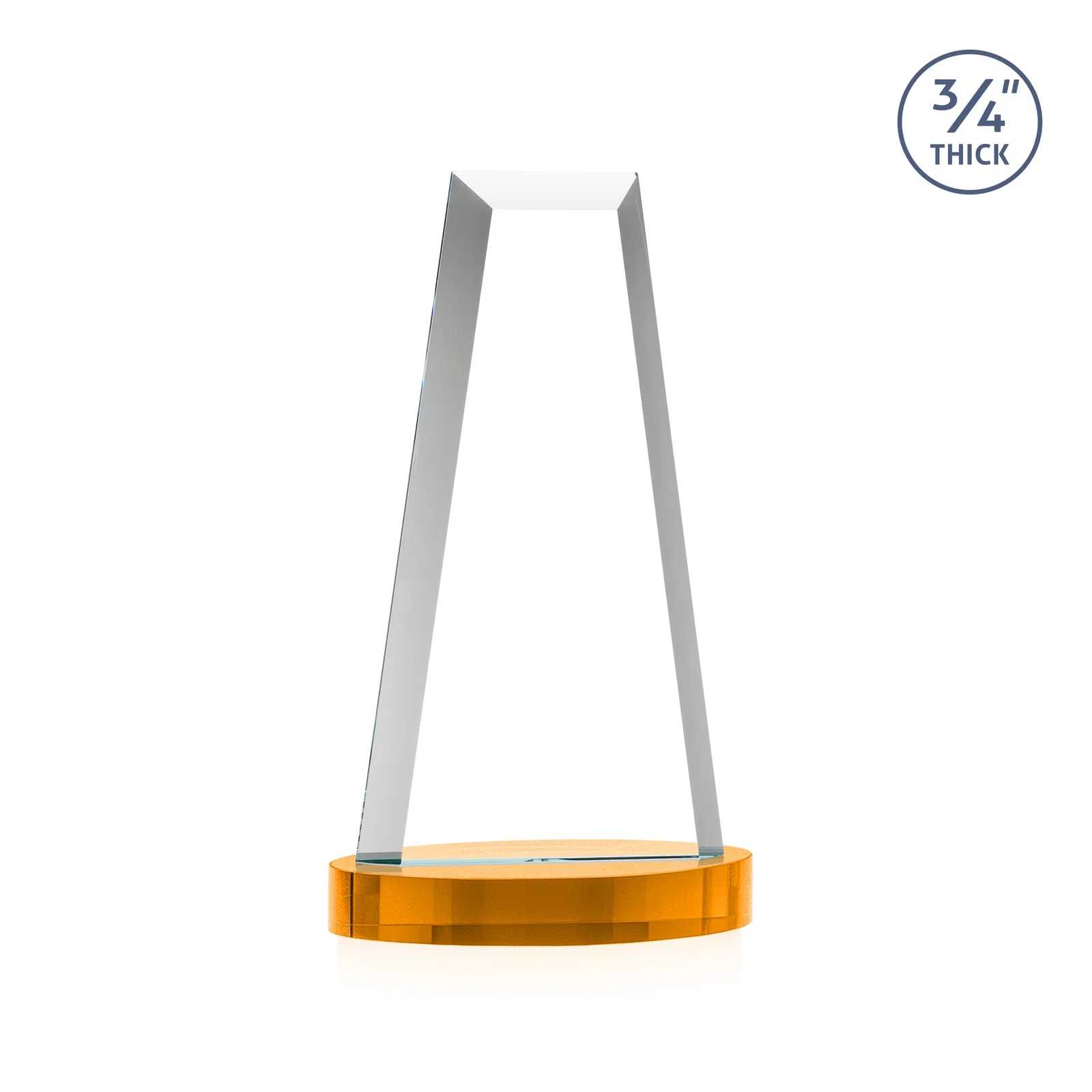 Personalized Starfire Crystal Tower Award on Alberton Base, with your logo for team milestone celebrations