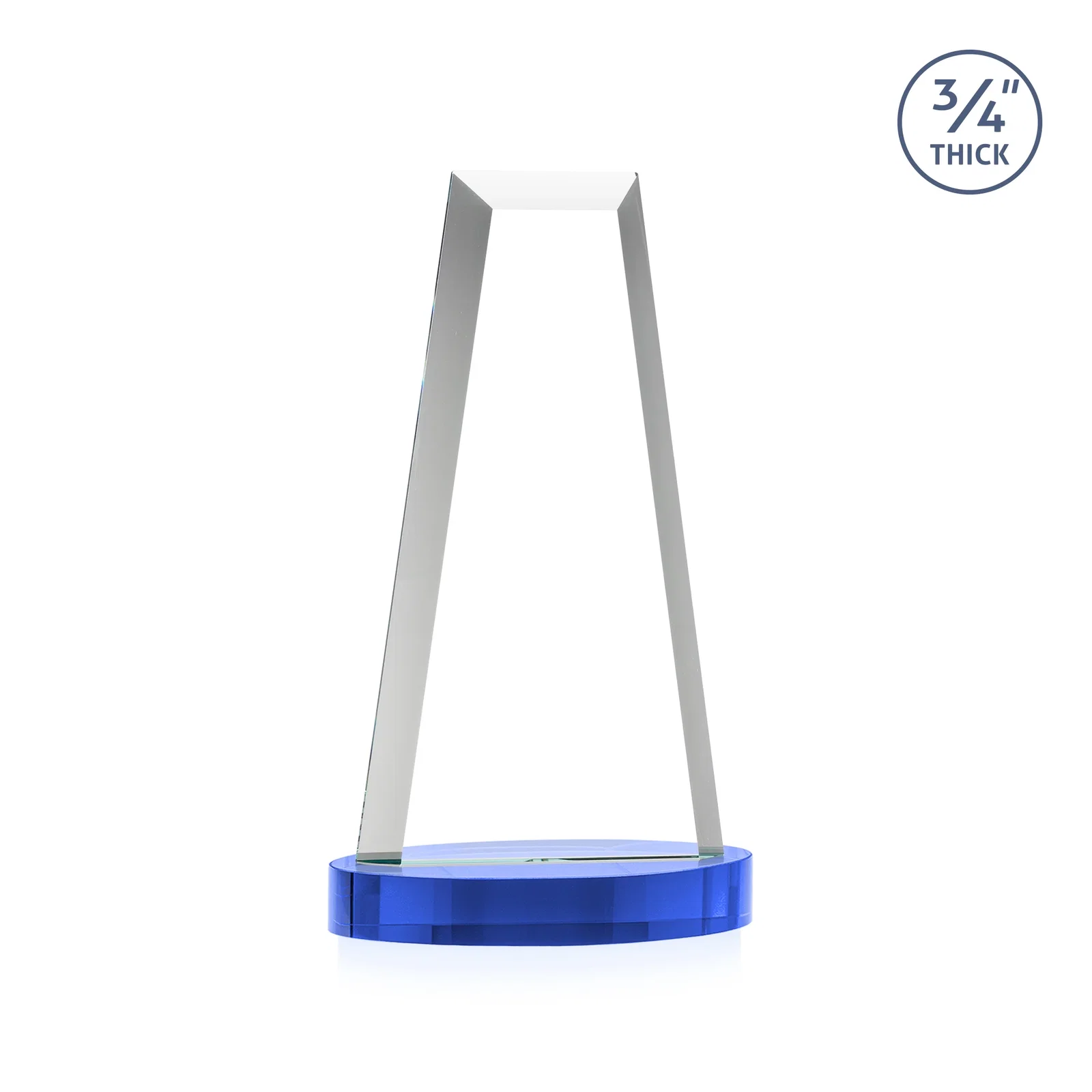 Personalized Starfire Crystal Tower Award on Alberton Base, with your logo for volunteer appreciation
