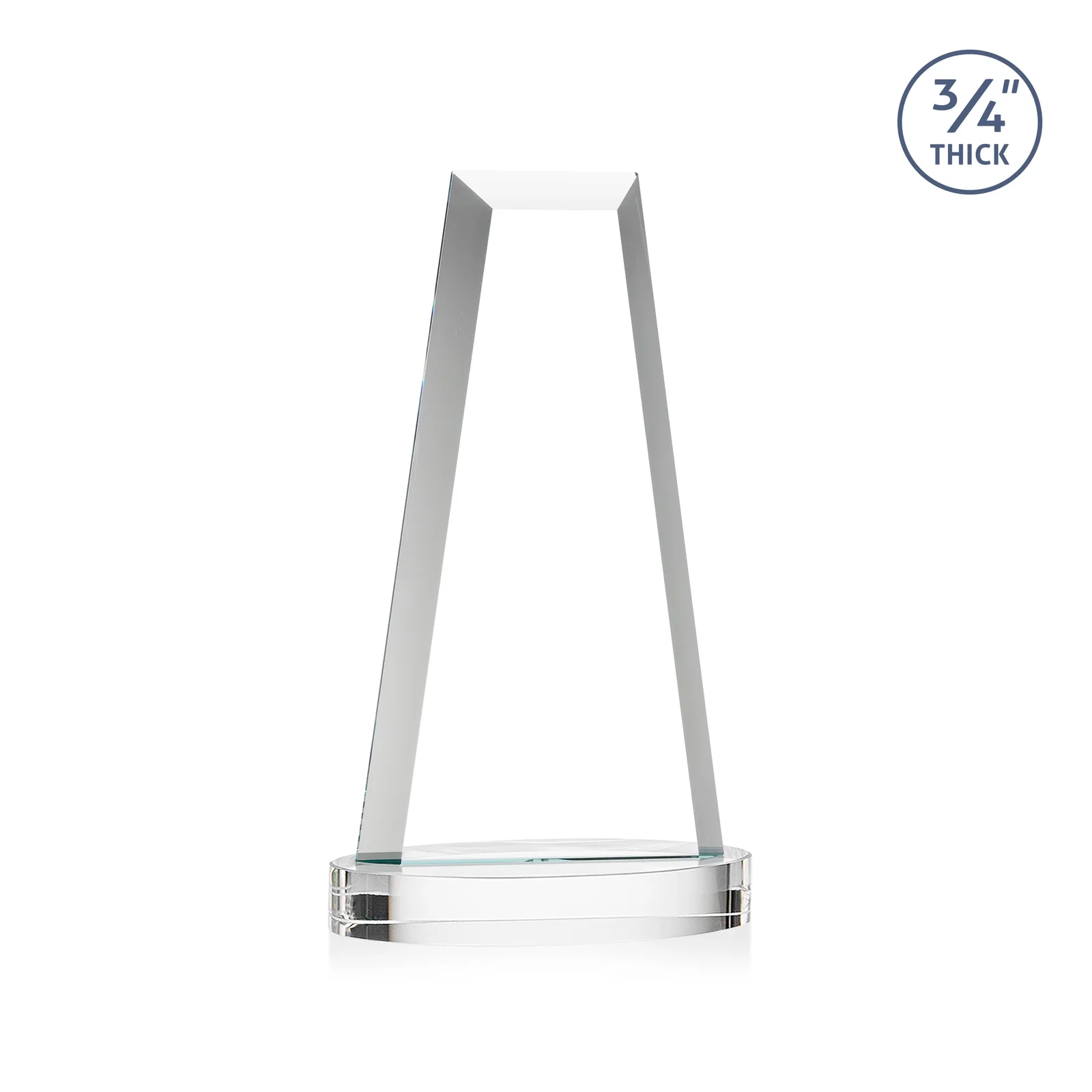 Custom engraved Starfire Crystal Tower Award on Alberton Base for employee recognition