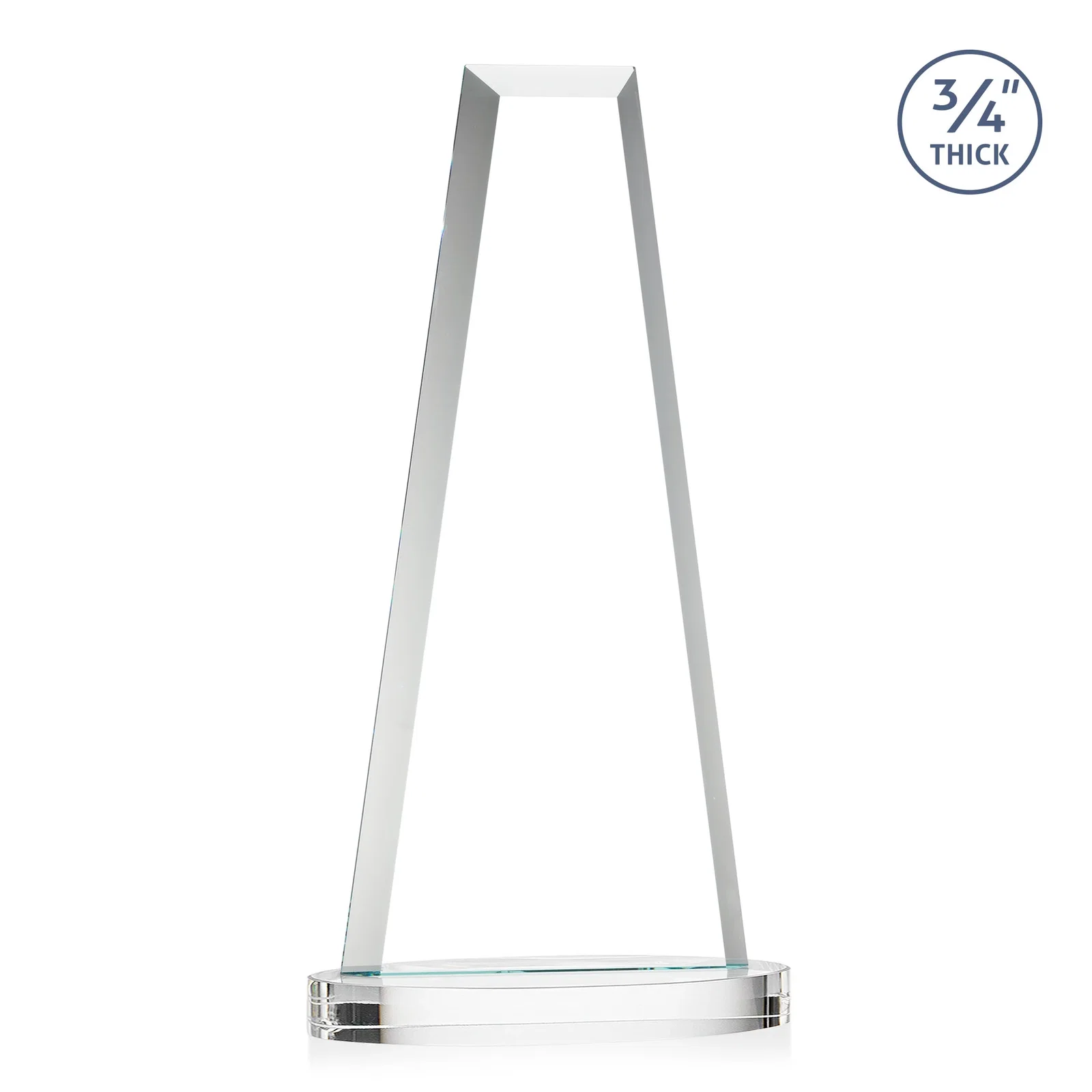 Custom engraved Starfire Crystal Tower Award on Alberton Base for service anniversary gifts