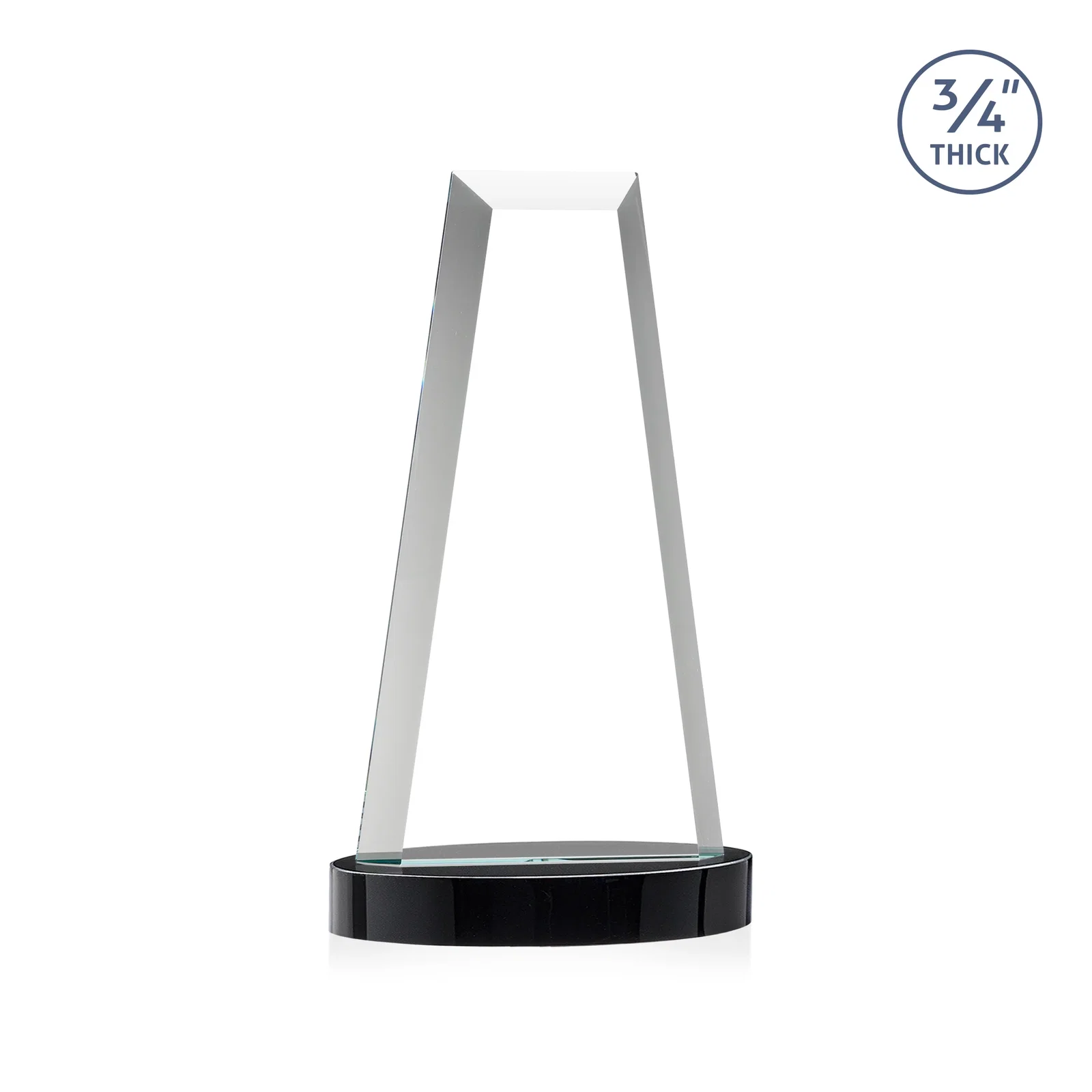 Custom engraved Starfire Crystal Tower Award on Alberton Base for sales achievement awards