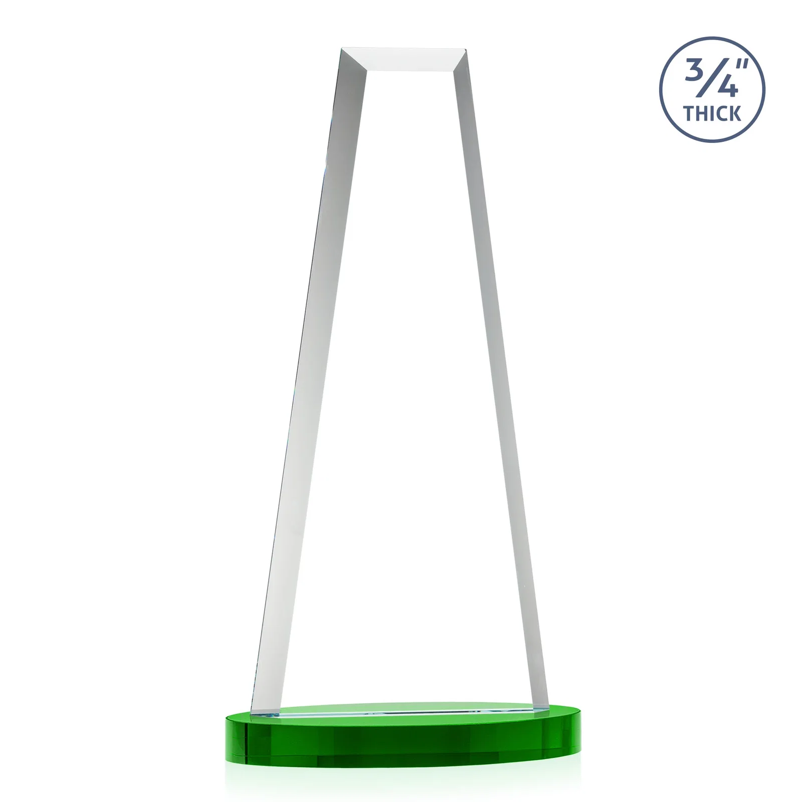 Custom Starfire Crystal Tower Award on Alberton Base, with your logo for graduation ceremonies