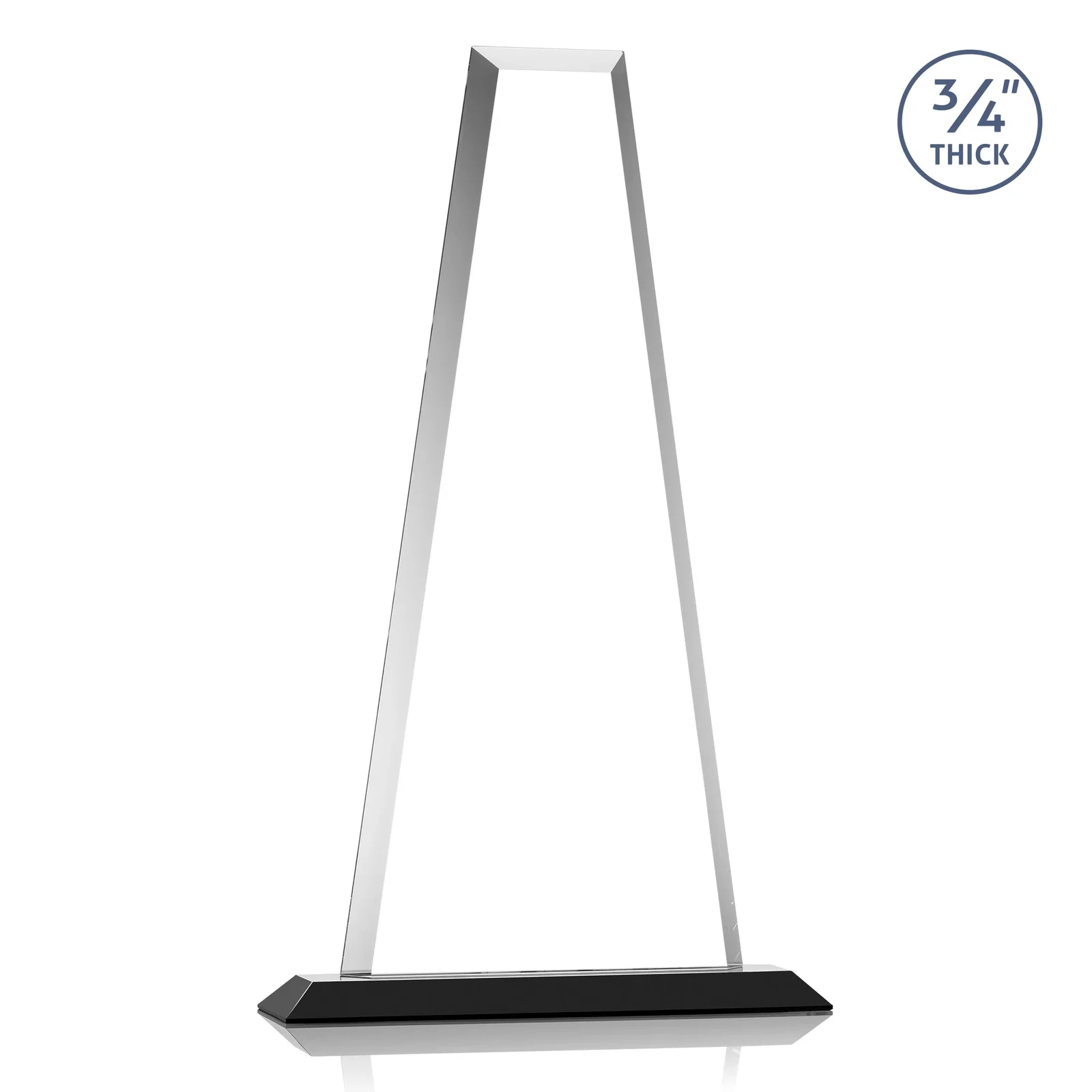 Personalized Starfire Crystal Tower Award on Standard Base, Ten Colors, with your logo for safety achievement programs