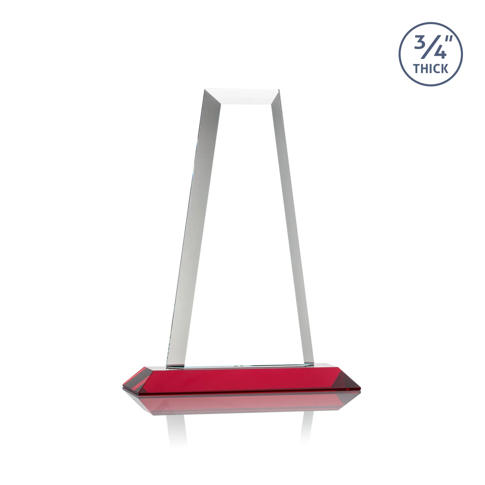 Promotional Starfire Crystal Tower Award on Standard Base, Ten Colors, with your logo for corporate award ceremonies