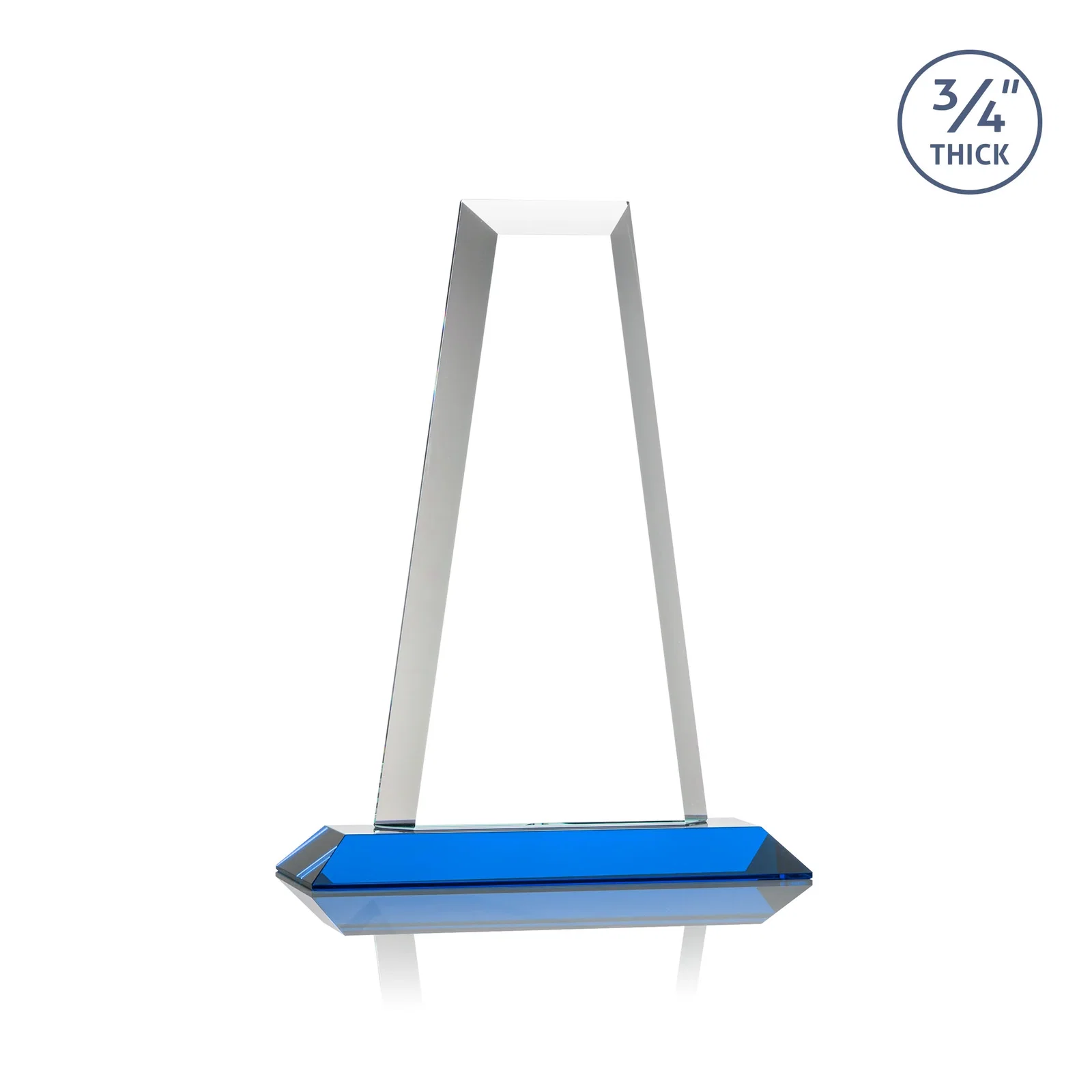 Promotional Starfire Crystal Tower Award on Standard Base, Ten Colors, with your logo for team milestone celebrations