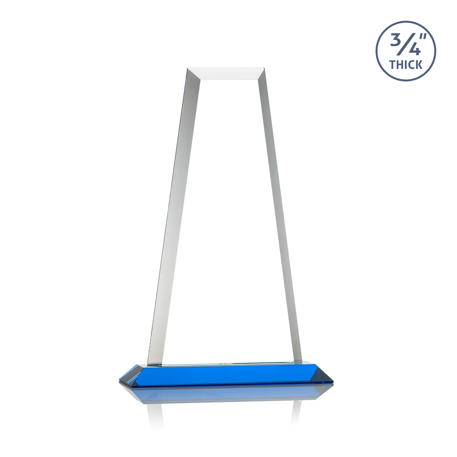 Promotional Starfire Crystal Tower Award on Standard Base, Ten Colors, with your logo for donor appreciation