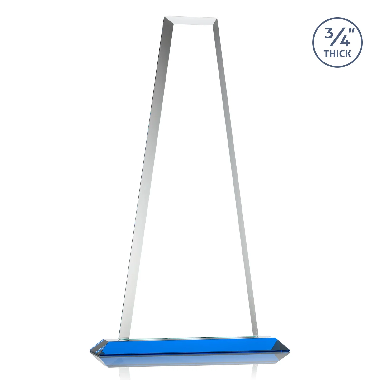 Promotional Starfire Crystal Tower Award on Standard Base, Ten Colors, with your logo for safety achievement programs