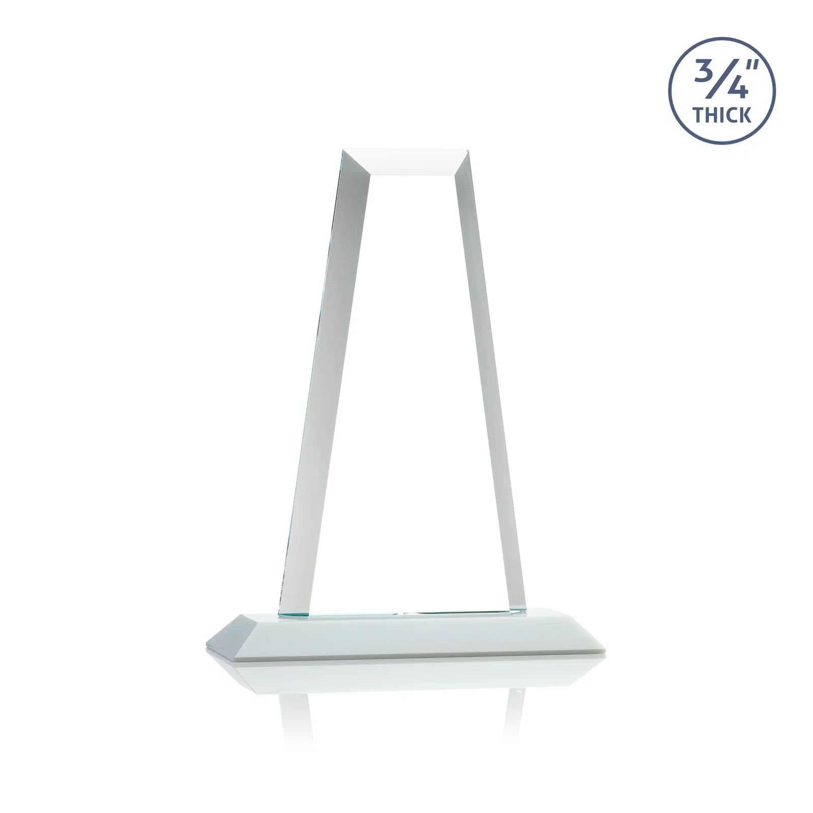 Promotional Starfire Crystal Tower Award on Standard Base, Ten Colors, with your logo for volunteer appreciation
