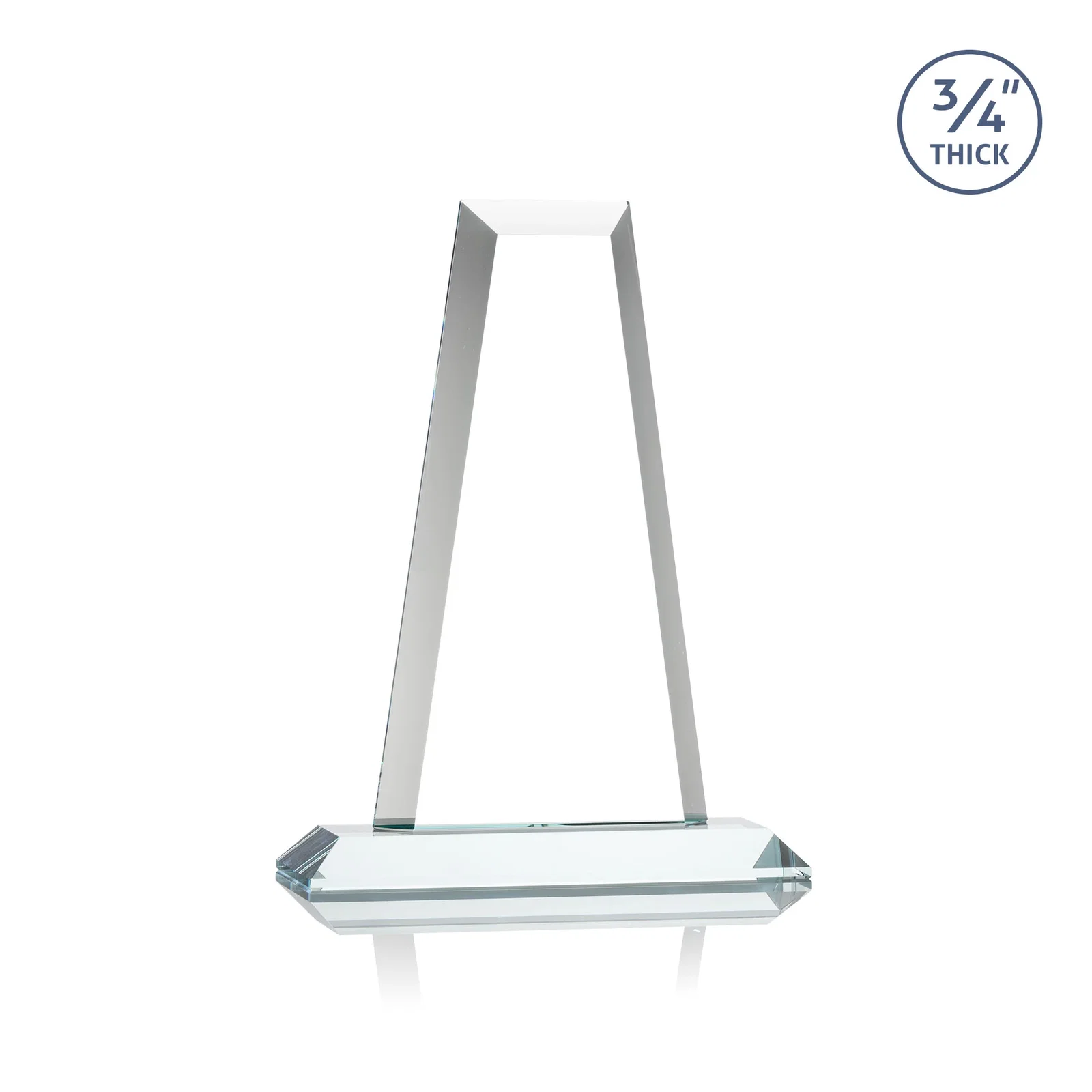 Custom Starfire Crystal Tower Award on Standard Base, Ten Colors, with your logo for team milestone celebrations