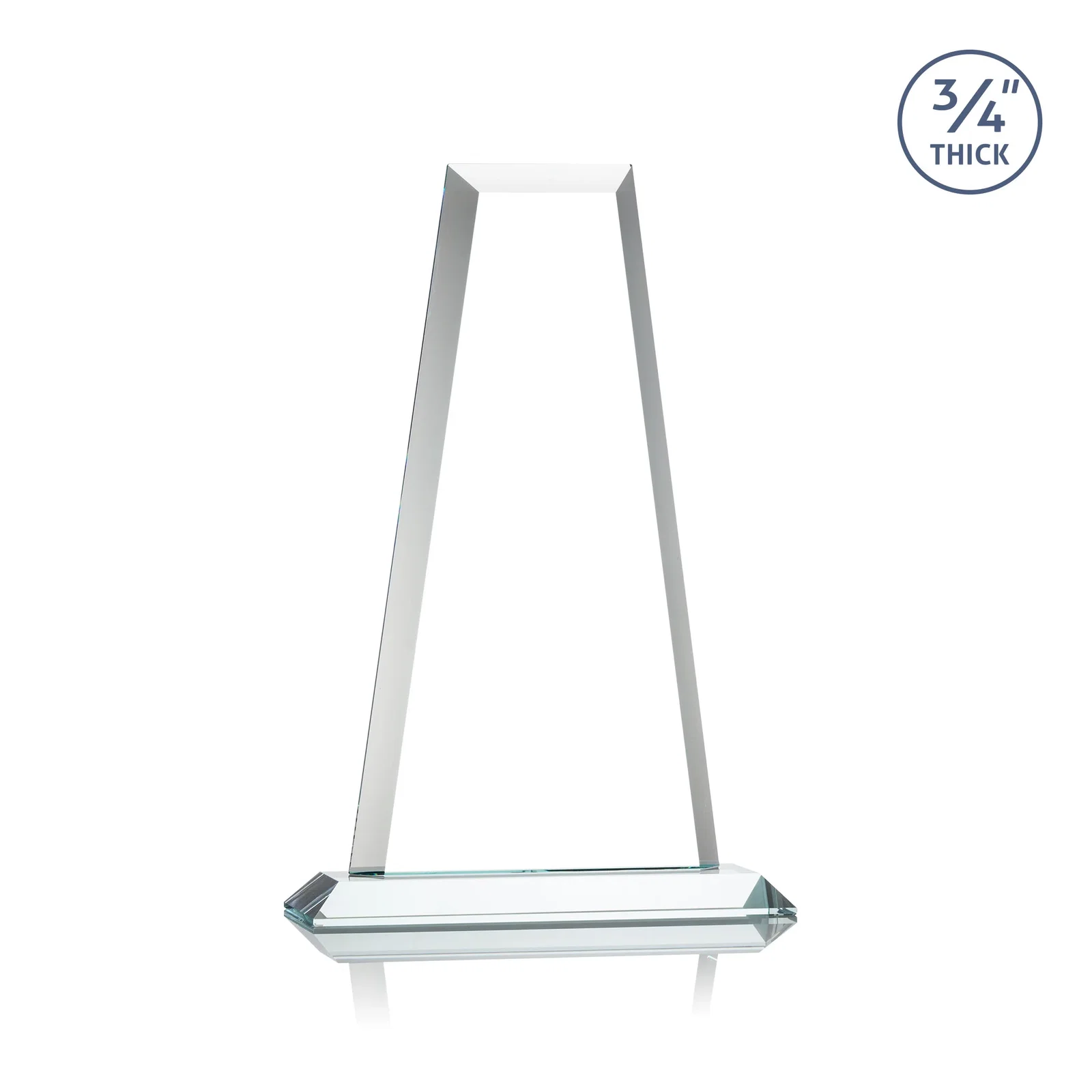 Custom Starfire Crystal Tower Award on Standard Base, Ten Colors, with your logo for donor appreciation