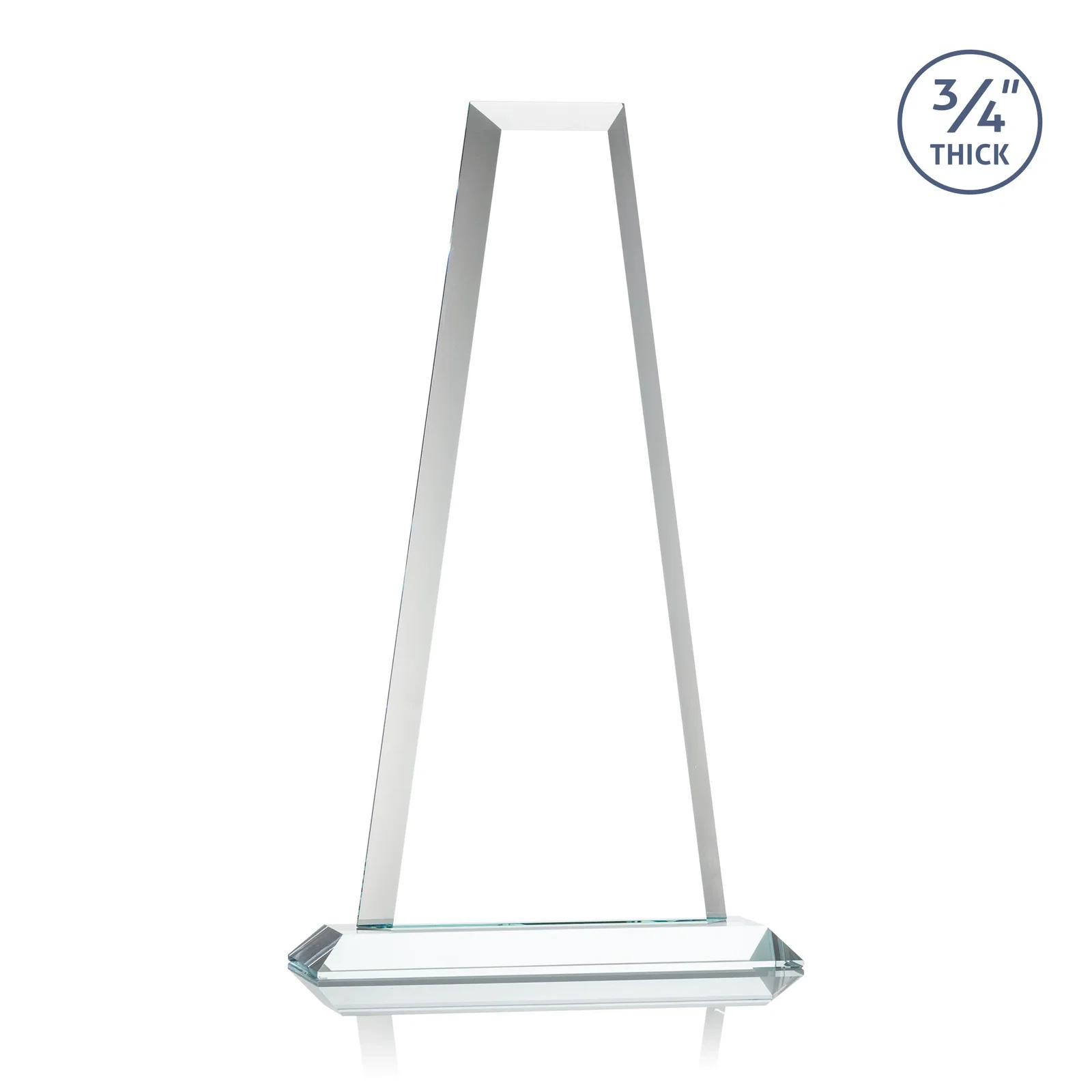 Custom Starfire Crystal Tower Award on Standard Base, Ten Colors, with your logo for graduation ceremonies