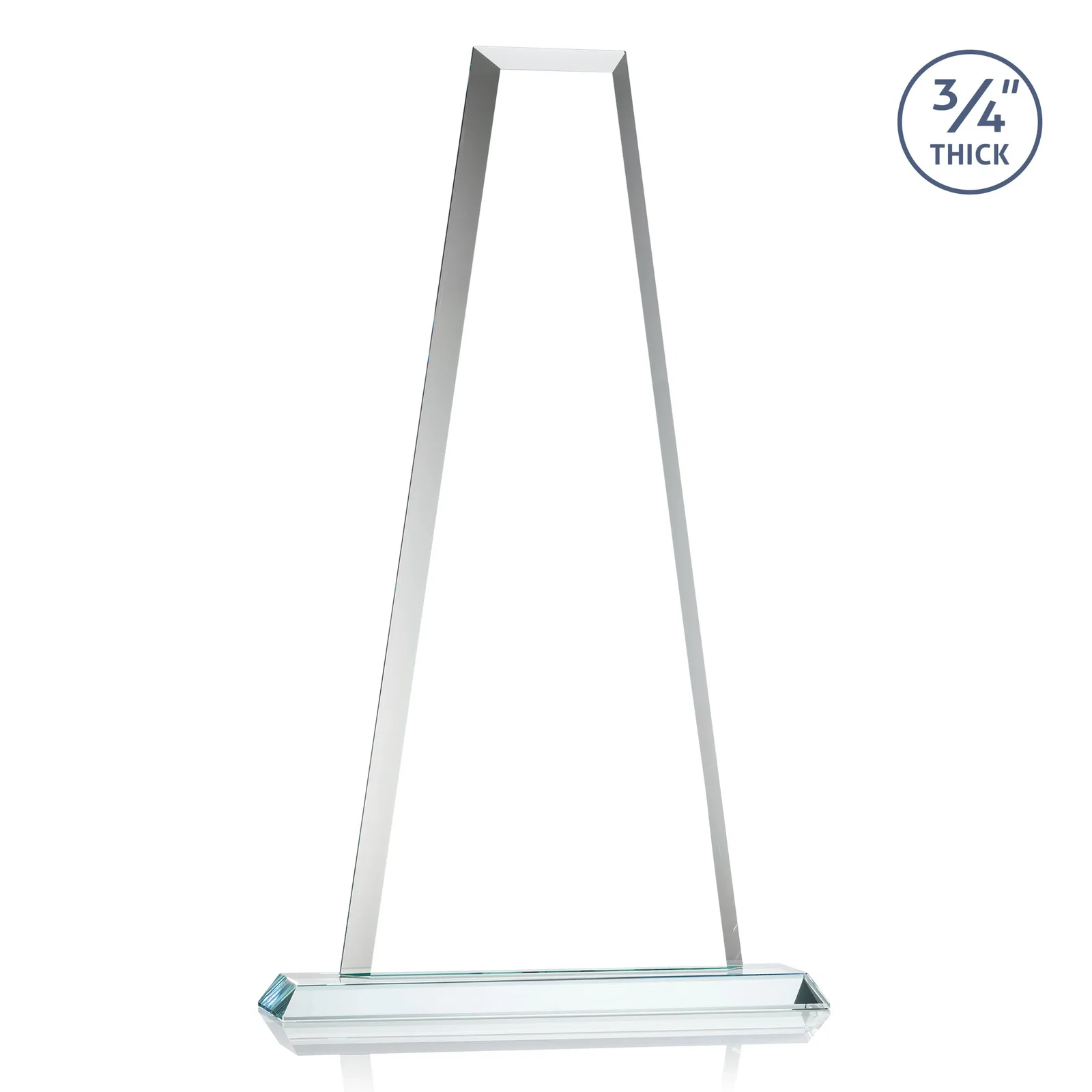 Custom Starfire Crystal Tower Award on Standard Base, Ten Colors, with your logo for safety achievement programs