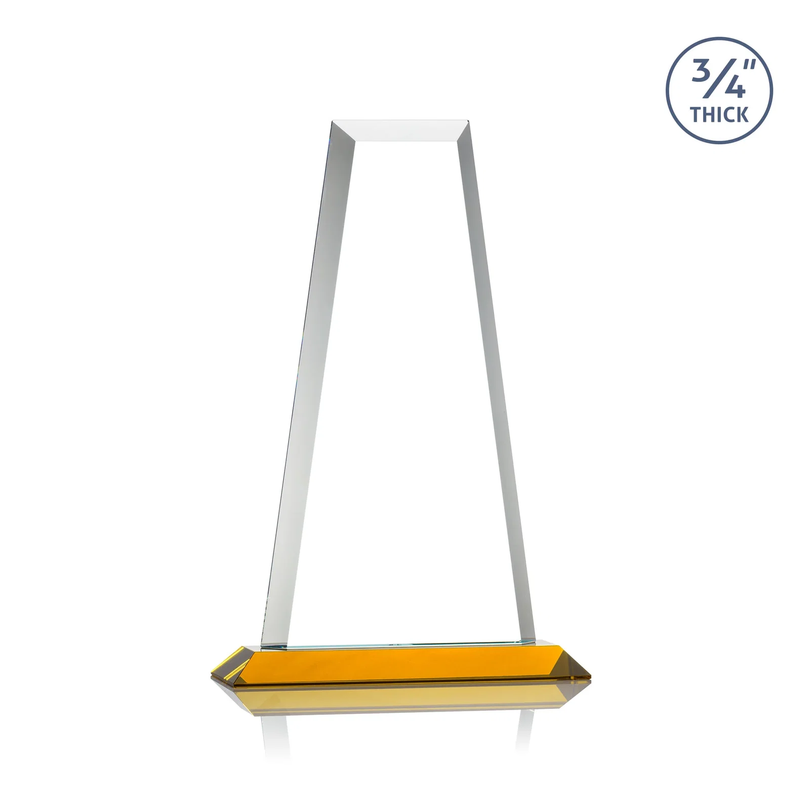 Custom Starfire Crystal Tower Award on Standard Base, Ten Colors, with your logo for dealer and partner awards