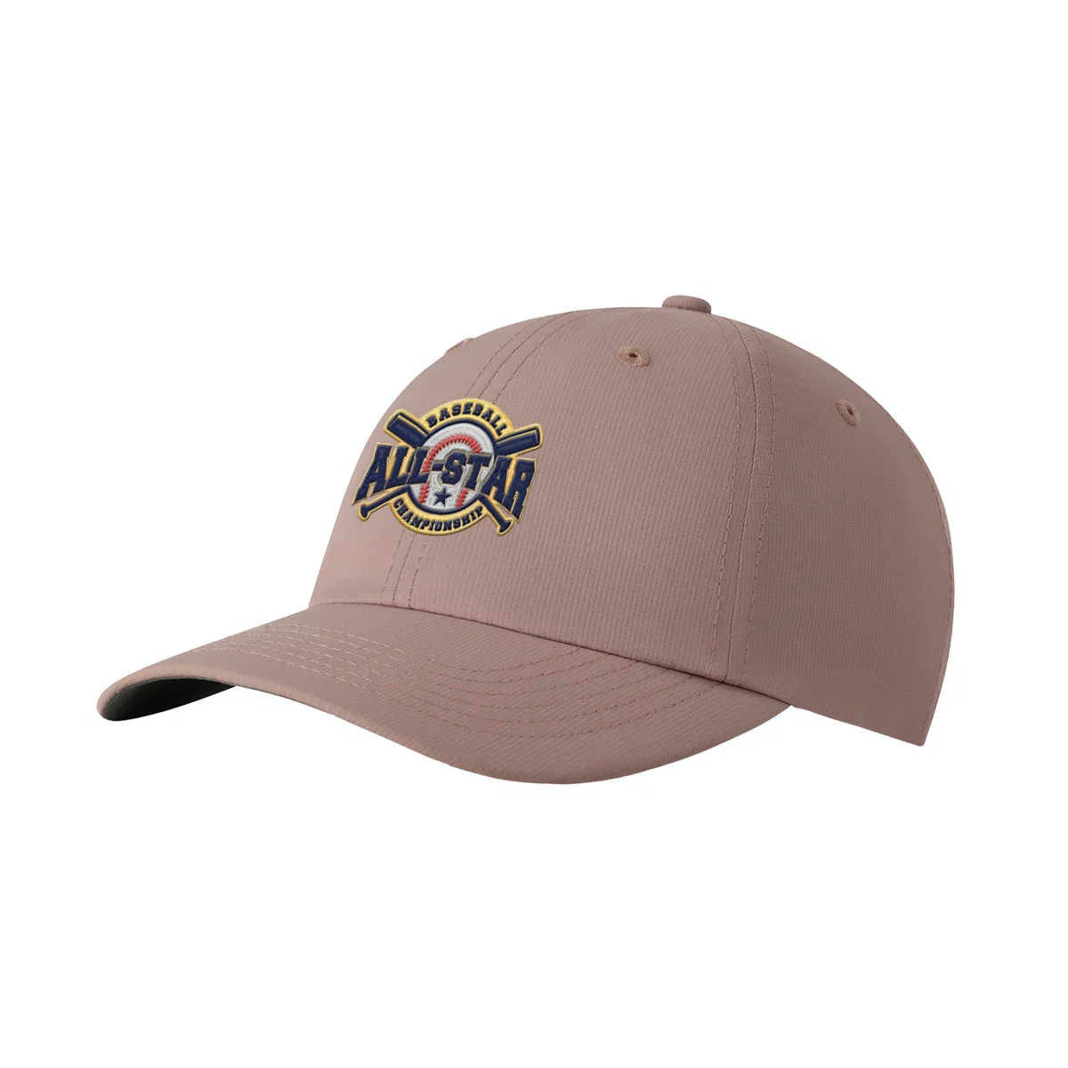 Crown detail with a clean front panel for embroidery