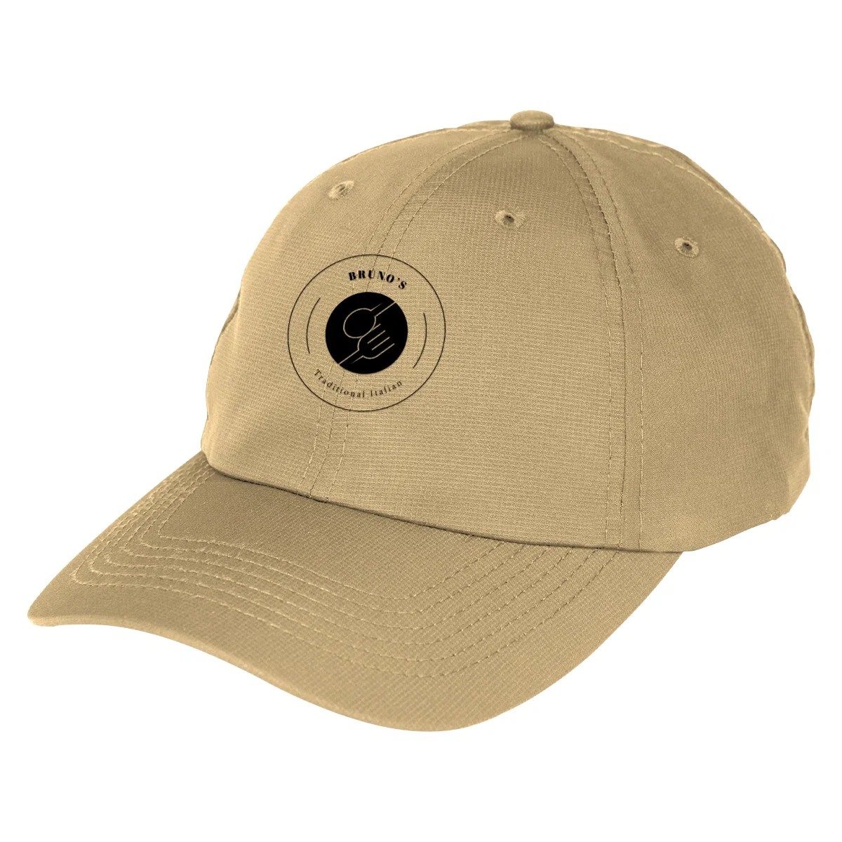 Side view of the lightweight hat and its shaped brim