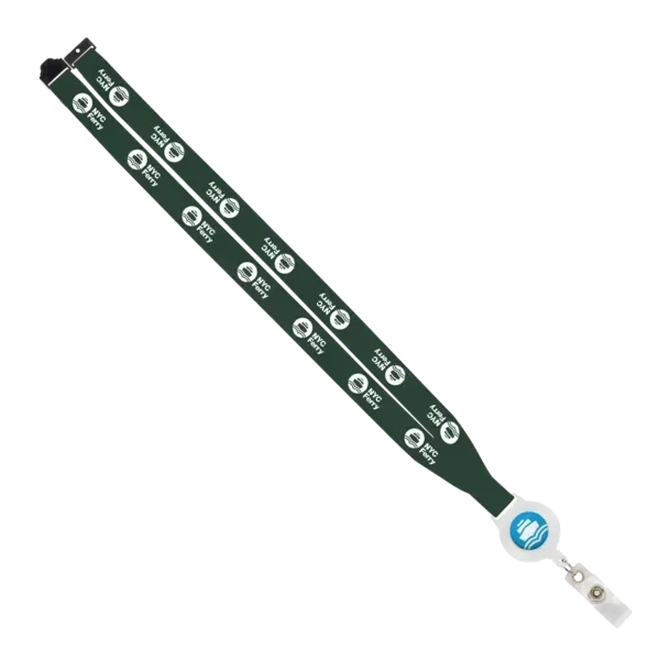 IMPORT 3/4" Polyester Lanyard with Retractable Badge Reel and IPH7 back of neck convenience release. — view 12