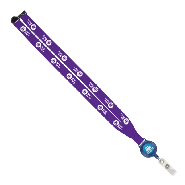 IMPORT 3/4" Polyester Lanyard with Retractable Badge Reel and IPH7 back of neck convenience release. — view 27