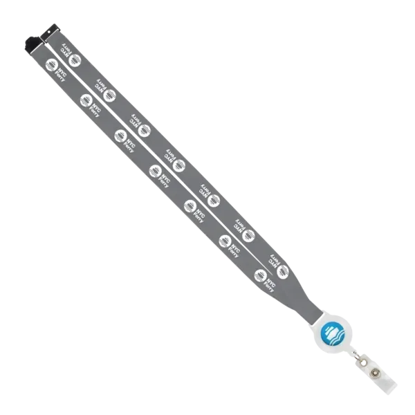 IMPORT 3/4" Polyester Lanyard with Retractable Badge Reel and IPH7 back of neck convenience release. — view 71